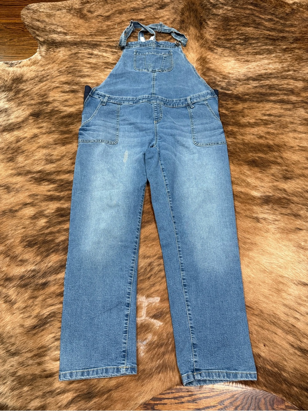 Classic Blue Denim Maternity Overalls